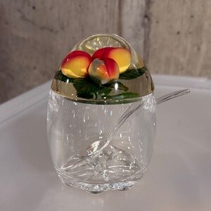 Vintage Lucite Condiment Jar w/ spoon